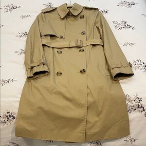 Mango Beige Double-Breasted Trench Coat